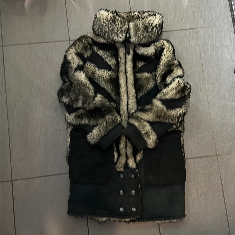 COACH Genuine Lamb Shearling Fur Coat